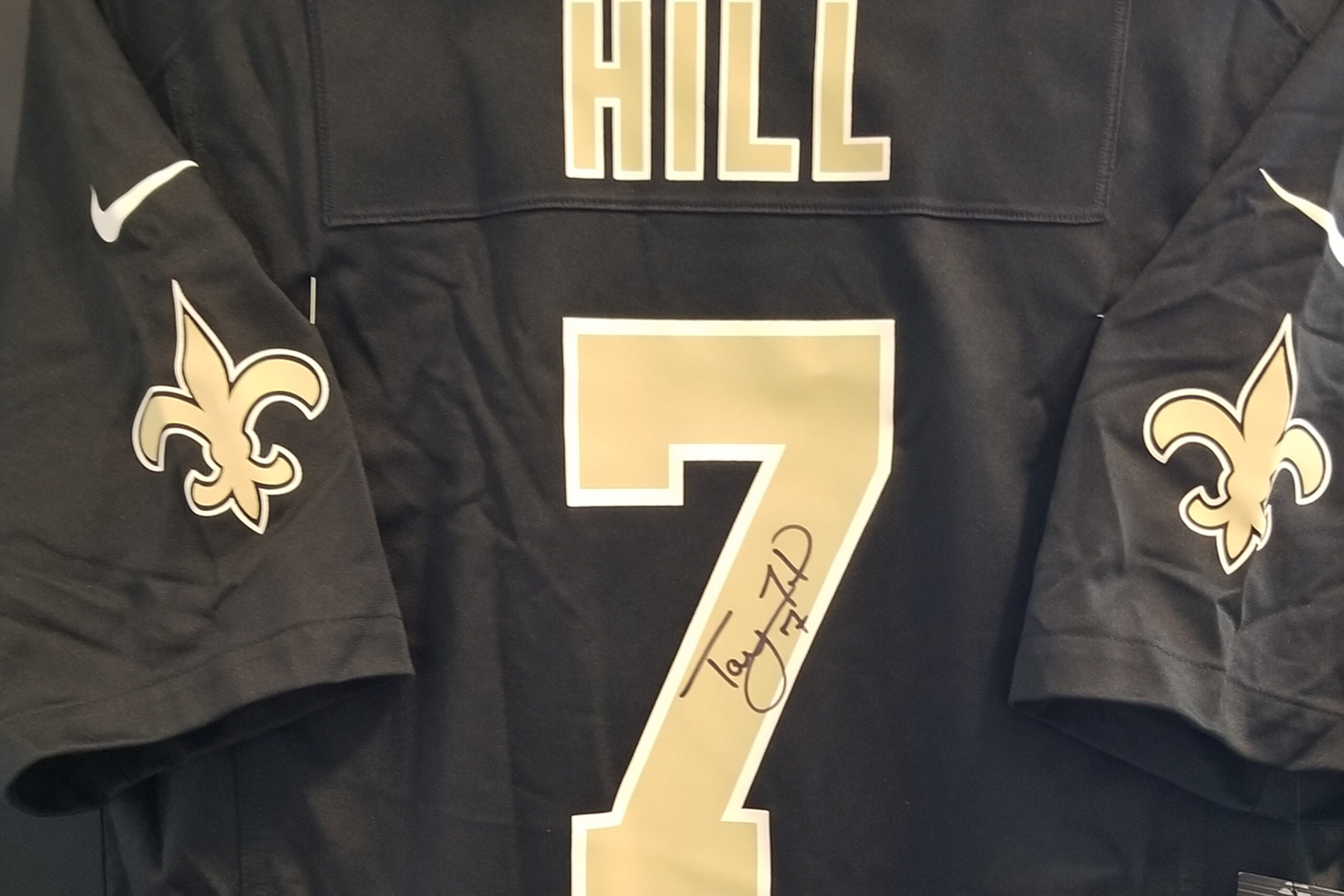 Saints Jersey – Signed by Taysom Hill – Black Tie Auctions